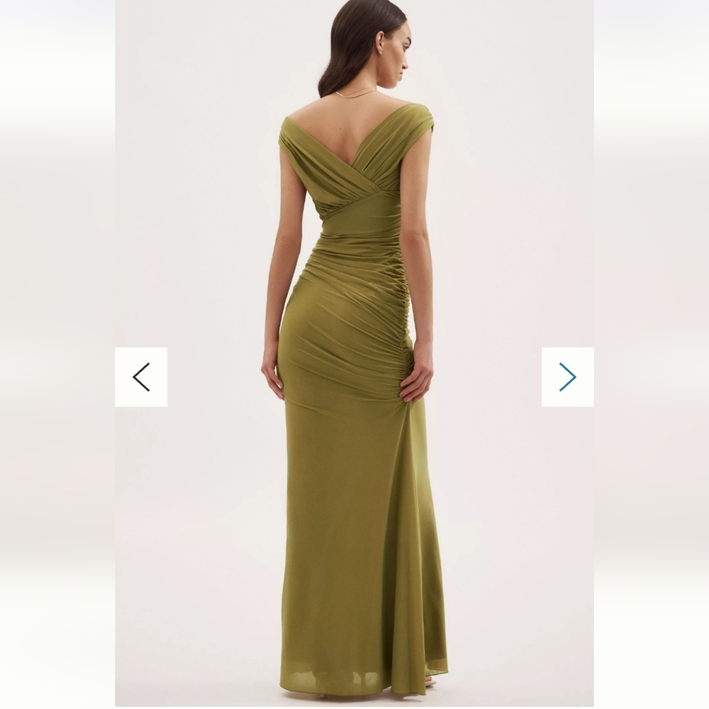 NWT Ronny Kobo Rouched Sophia Maxi Dress in Willow size XS - Picture 6 of 9